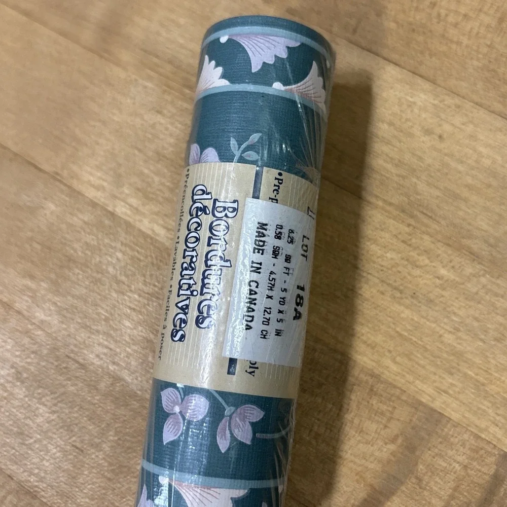 Vintage Wallpaper Border Lot 4 NOS Prepasted Floral Southwestern Retro 15 Ft
